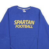 RUSSELL ATHLETIC Mens Blue Spartan Football Crew Neck L Pullover Sweatshirt