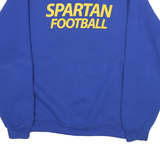 RUSSELL ATHLETIC Mens Blue Spartan Football Crew Neck L Pullover Sweatshirt