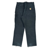 Carhartt Double Knee Carpenter Pants - 34W 29L Gray Cotton