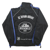 R-TEX Mens Black & Blue Zip Jacket L Polyester Tornado Sportswear