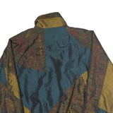 LAVON Womens Blue & Beige Patterned Zip Jacket M Polyester Stylish Outerwear