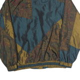 LAVON Womens Blue & Beige Patterned Zip Jacket M Polyester Stylish Outerwear