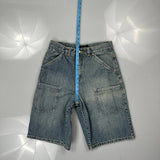 Sean John Cargo Denim Shorts - 28W 11L Light Wash Cotton