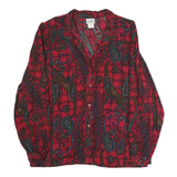KORET Womens Red Printed Blouse Long Sleeve Collared UK 16 Polyester