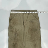 Carhartt Double Knee Carpenter Trousers - 34W 30L Khaki Cotton
