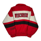 Wisconsin Badgers Locker Line Graphic Windbreaker - Large Black Polyester