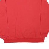 FASHION GEAR Mens Red Crew Neck XL Plain Cotton Blend Sweatshirt Pullover Casual