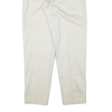 EDDIE BAUER Womens Cotton Blend White Relaxed Straight Trousers W28 L31 Classic