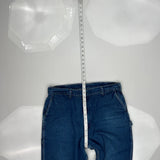 1960S Made In USA Oshkosh Carpenter Pants - 36W 28L Blue Cotton