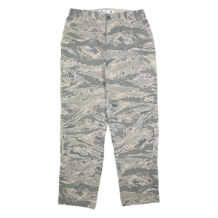 EXCEL MANUFACTURING Mens Cotton Blend Camouflage Regular Straight Trousers W36