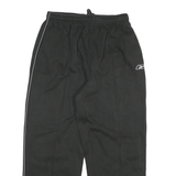 REEBOK Mens Joggers Black Slim Tapered M W26 L26 Logo Piped Stripe Casual