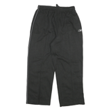REEBOK Mens Joggers Black Slim Tapered M W26 L26 Logo Piped Stripe Casual