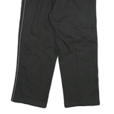 REEBOK Mens Joggers Black Slim Tapered M W26 L26 Logo Piped Stripe Casual