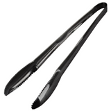 Anygleam Black Stainless Steel Tong – 2pcs Clip Tableware for Salad, BBQ & Grill Party Accessory