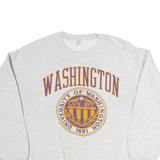 JERZEES Womens Grey Washington University Crew Neck XL Cotton Sweatshirt