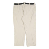 MAIER Mens Regular Beige Polyester Blend Zip Trousers W38 L27 Outdoor Comfort