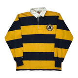 American Classic Barbarian Striped Rugby Shirt - Medium Navy Cotton