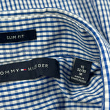Tommy Hilfiger Checked Shirt - Medium Blue Cotton