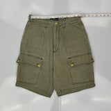 Made In USA Guess Cargo Shorts - 30W US 8 Green Cotton