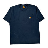 Carhartt T-Shirt - Large Navy Cotton