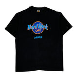 Maui Hard Rock Cafe Single Stitch T-Shirt - XL Black Cotton