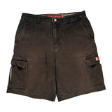 Quiksilver Cargo Shorts - 33W 10L Brown Cotton