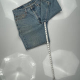 Levis Denim Shorts - 33W 9L Blue Cotton