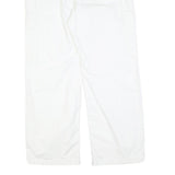 HOLLISTER Womens White Relaxed Straight Trousers W30 L30 Cotton Blend Casual Zip