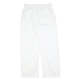 HOLLISTER Womens White Relaxed Straight Trousers W30 L30 Cotton Blend Casual Zip