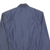 H&M Mens Blue Bomber Jacket S Polyester Plain Zip Casual Lightweight
