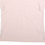 NAUTICA Womens Pink Cotton Blend Polo Shirt XL Short Sleeve Plain Casual