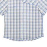 MAMMUT Mens Blue & Cream Check Shirt L Lightweight Cotton Casual Summer