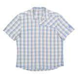 MAMMUT Mens Blue & Cream Check Shirt L Lightweight Cotton Casual Summer
