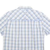 MAMMUT Mens Blue & Cream Check Shirt L Lightweight Cotton Casual Summer