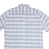 TOMMY HILFIGER Mens Blue & White Check Short Sleeve Shirt XL Button Down Casual
