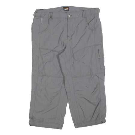 BIG TRAMP Womens Polyester Grey Relaxed Capri Trousers W32 L21 Outdoor Casual