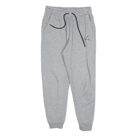 AIR JORDAN Mens Joggers Grey Slim Tapered Cotton Michael Jordan Jumpman Logo S