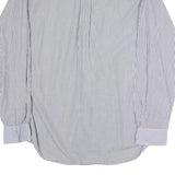 TOMMY HILFIGER Mens Blue & White Stripe Shirt L Classic Button Down Long Sleeve