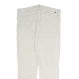 TOMMY HILFIGER Womens Cotton Blend Slim White Trousers W35 L28 Stylish Comfort