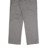 DICKIES Mens Polyester Blend Grey Classic Straight Trousers W36 L32 Workwear Zip