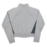 FILA Womens Grey Cotton Blend Zip Jacket UK 8 Casual Sportswear Panelled
