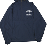 CHAMPION Mens Navy Blue Windbreaker XS Polyester University Printed Zip Jacket