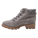 NEW LOOK Lace-Up Boots Grey Suede Womens UK 4
