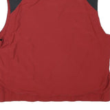 ADIDAS Mens Red & Black Zip Jacket L Polyester Blend Plain Casual Sportswear