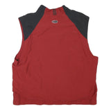 ADIDAS Mens Red & Black Zip Jacket L Polyester Blend Plain Casual Sportswear