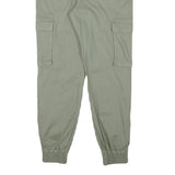 ONLY Womens Cotton Blend Green Relaxed Cargo Tapered Trousers W28 L28