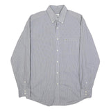 LACOSTE Mens Blue Pattern Shirt L Cotton Classic Button-Down Long Sleeve