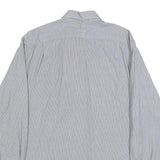 LACOSTE Mens Blue Pattern Shirt L Cotton Classic Button-Down Long Sleeve