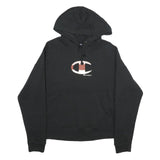 CHAMPION Womens Black Hoodie M Cotton Blend Pullover Casual Sportswear
