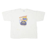 GILDAN Mens White Race Into Napa Graphic T-Shirt XL Short Sleeve Crew Neck